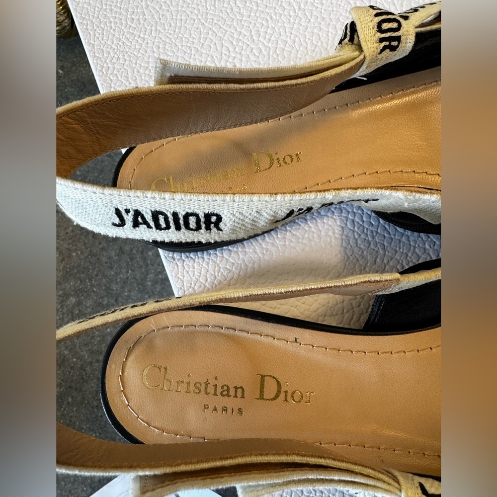 Dior Black J'Adior Slingback Shoes - Picture 10 of 12